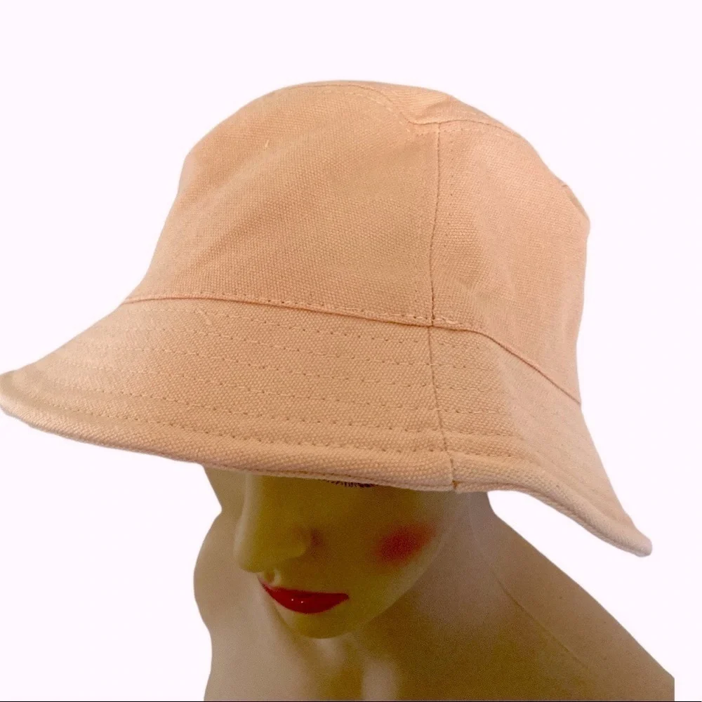 Steve Madden Canvas Bucket Hat Women’s OS Peach NWT